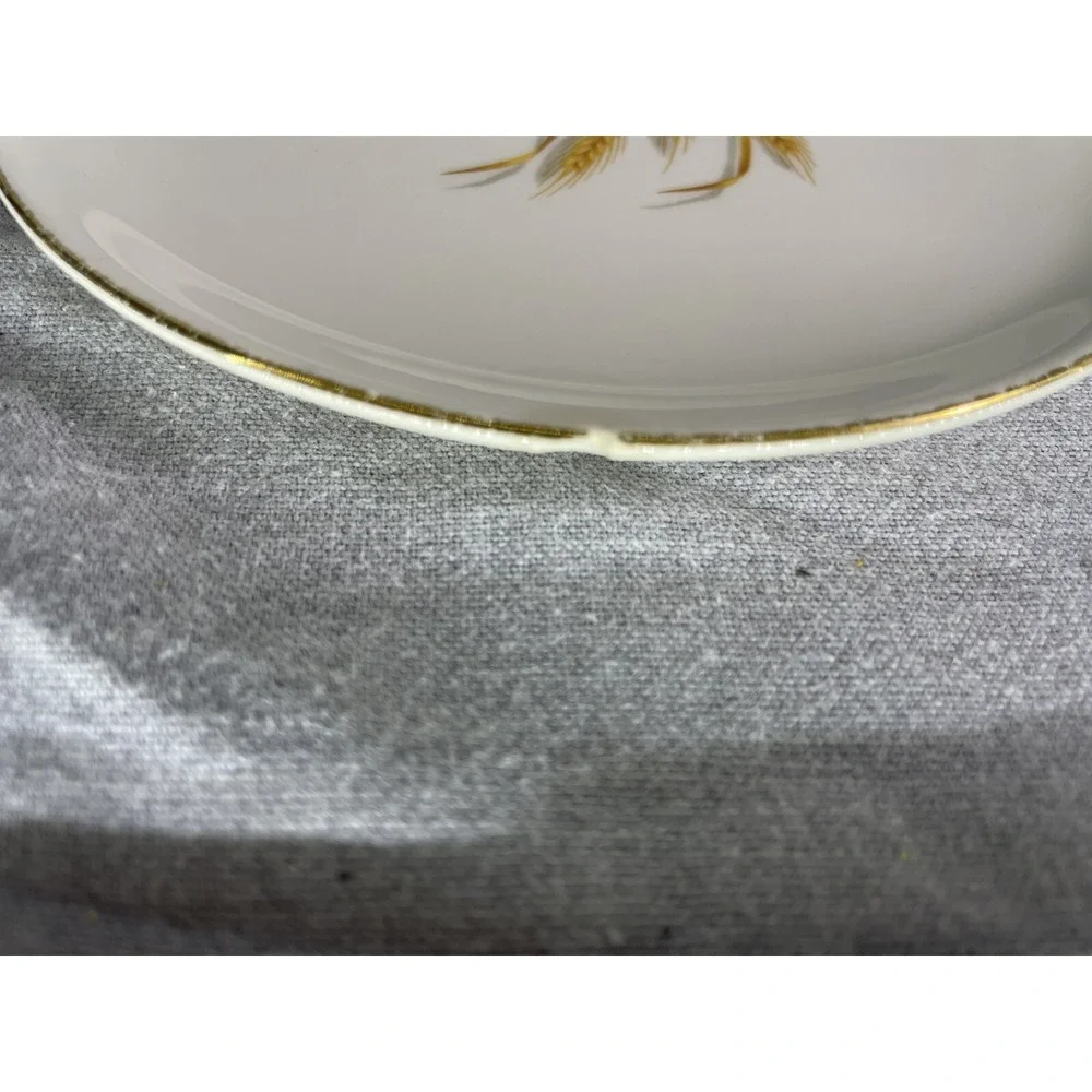 3 Vintage‎ Homer Laughlin Golden Wheat plates 1 w/ small chip